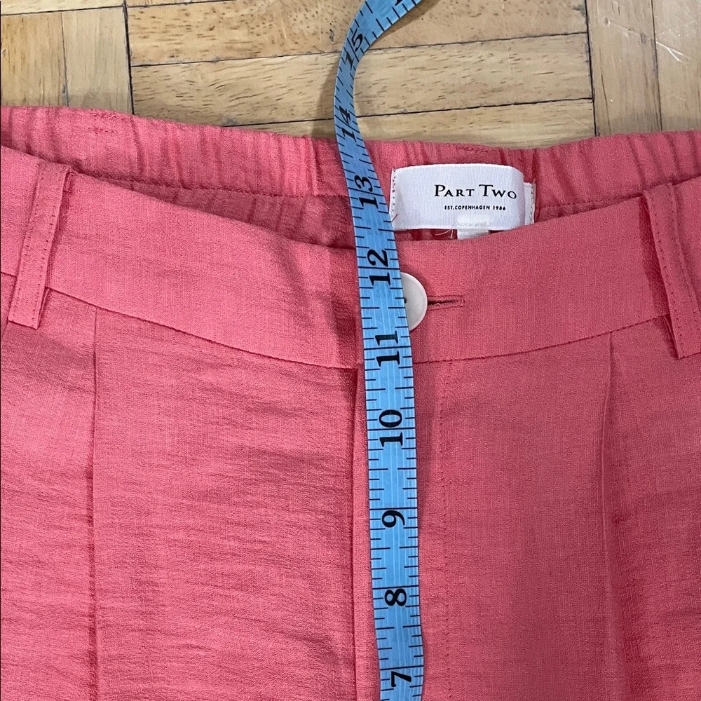 Part Two Sibille Wide-Leg Coral Pants in Porcelain Rose - Picture 14 of 15